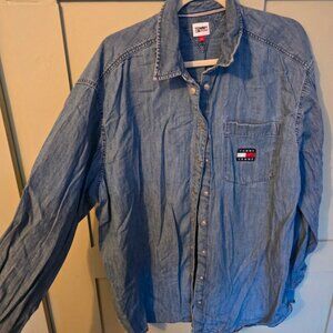 Tommy jeans denim shirt with popper buttons